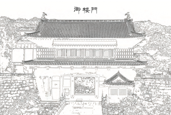 絵はがき御楼門スケッチ