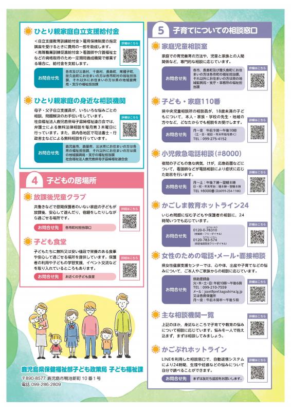 かごしまの子どもたち応援リーフレット（裏）