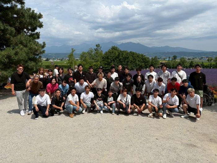 ラベンダー畑での集合写真