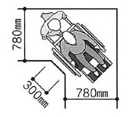 隅切りをつけた場合の図