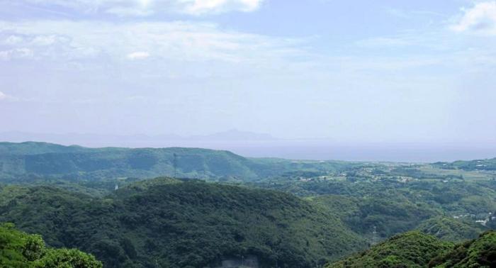 徐福像からの南西の景色