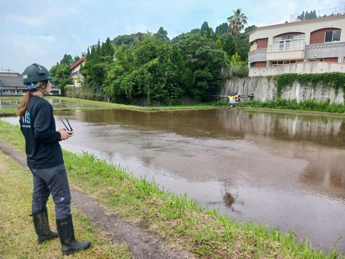 R7水稲のドローン直播き