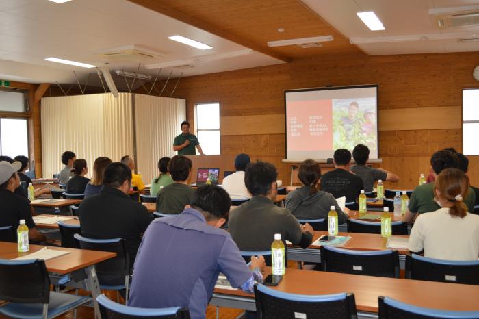 指導農業士梅沢氏の講話