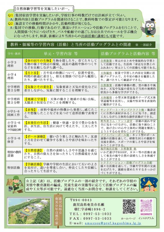 教育機関向けリーフレット裏