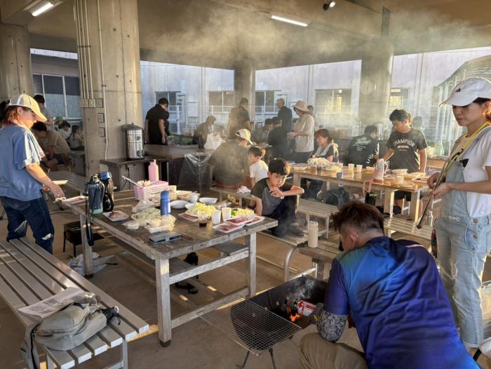 バーベキュー準備