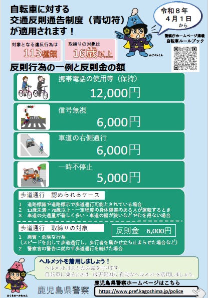 自転車青切符チラシ